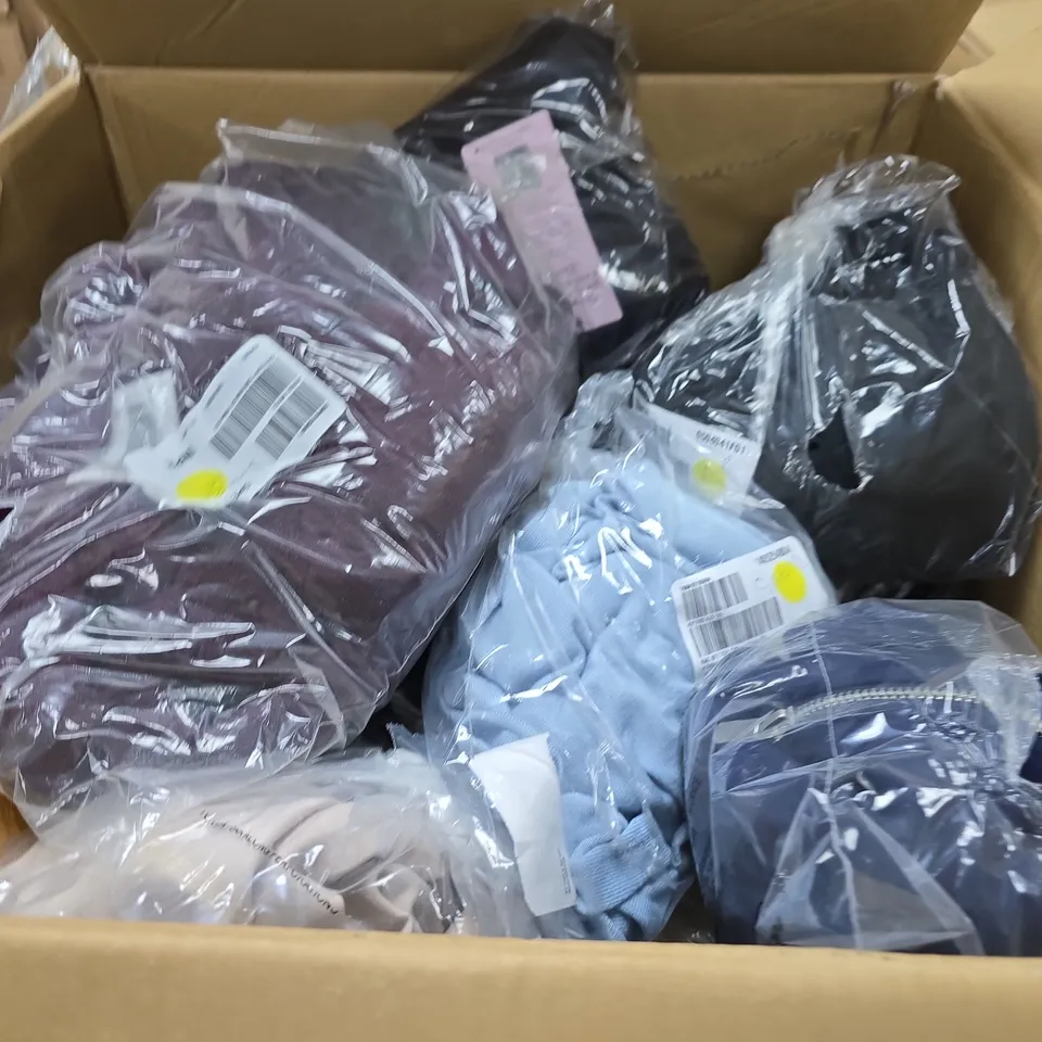 LARGE BOX OF ASSORTED CLOTHING ITEMS