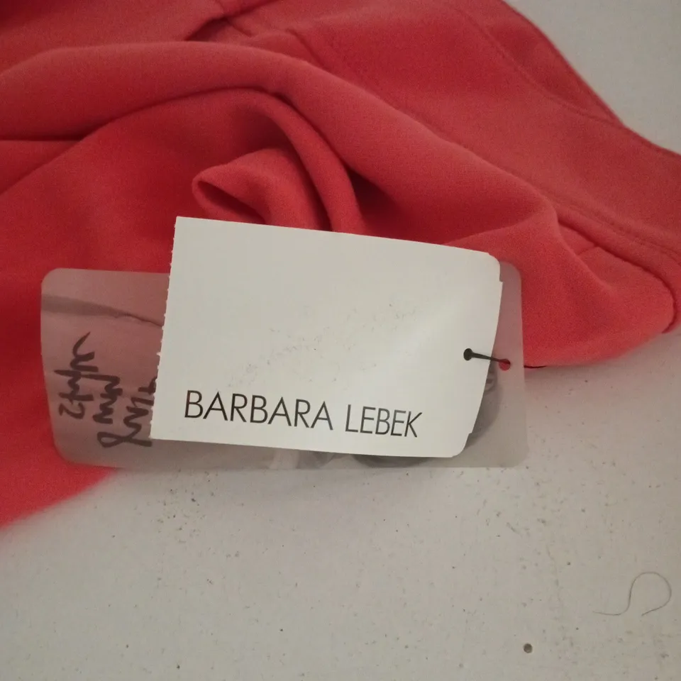 BARBARA LEBEK WOMEN'S CORAL PINK TROUSERS - UK 18 (EU 44)