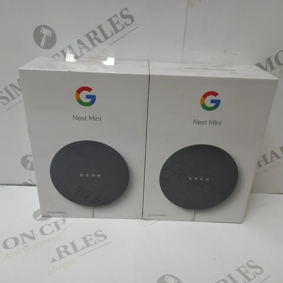 2 BRAND NEW BOXED GOOGLE NEST MINI 2ND GENERATION