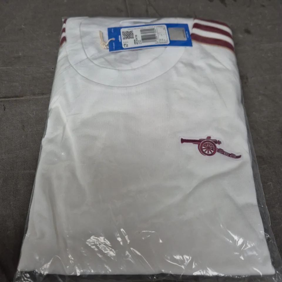 ADIDAS ARSENAL FC WHITE TEE SIZE L