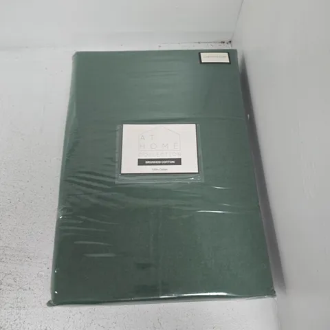 6 AT HOME COLLECTION BRUSHED COTTON DOUBLE DUVET COVERS SETS IN GREEN