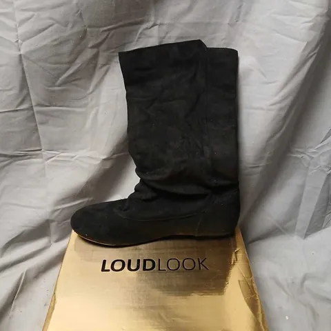 LOUDLOOK KNEE-HIGH BOOT – BLACK, UK 7 (EU 41)