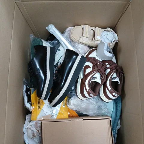 APPROXIMATELY 10 ASSORTED SHOES IN VARIOUS STYLES, SIZES AND COLOUR