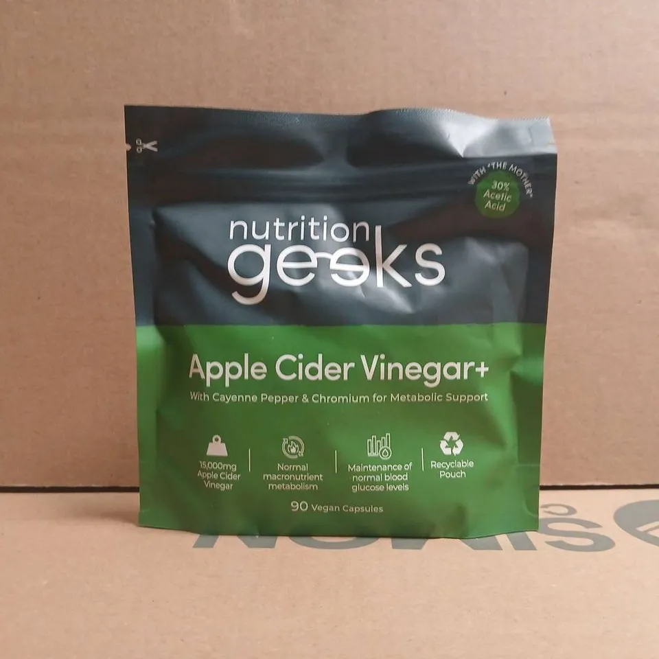 NUTRITION GEEKS APPLE CIDER VINEGAR+ (90 VEGAN CAPSULES)
