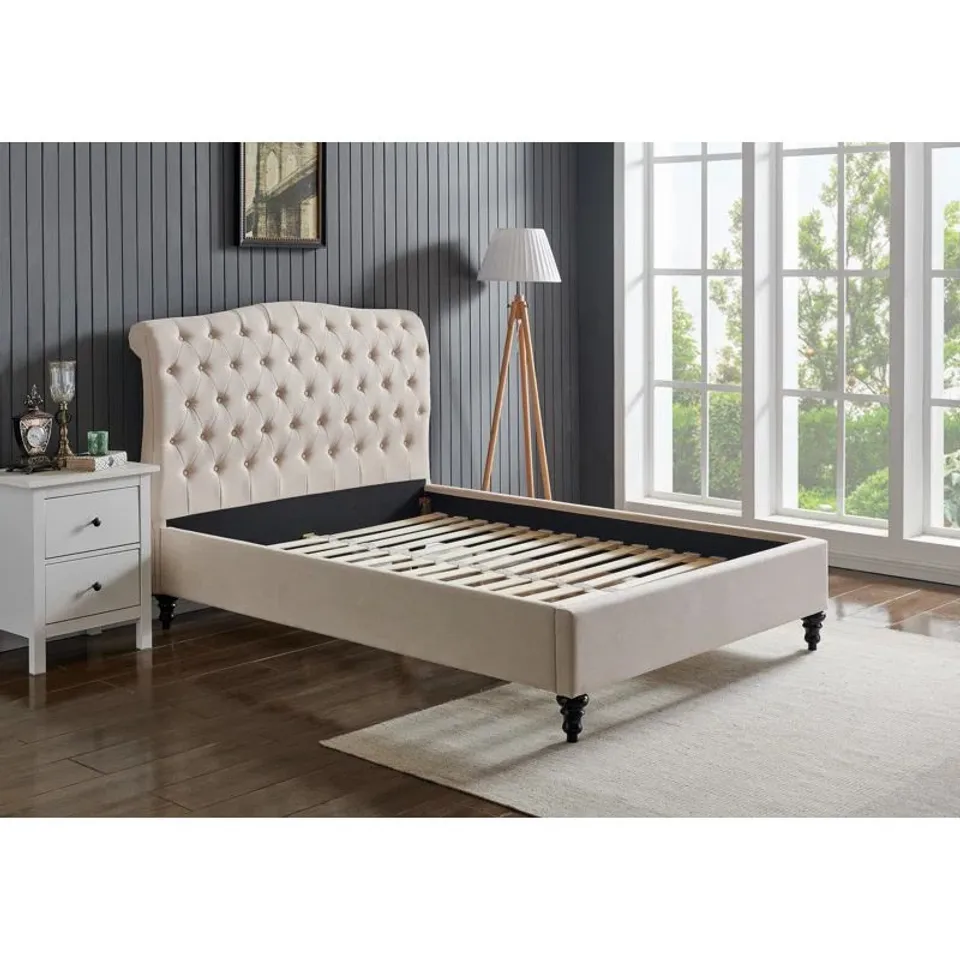 BOXED FAIRFIELD UPHOLSTERED DOUBLE BED FRAME (3 BOXES)