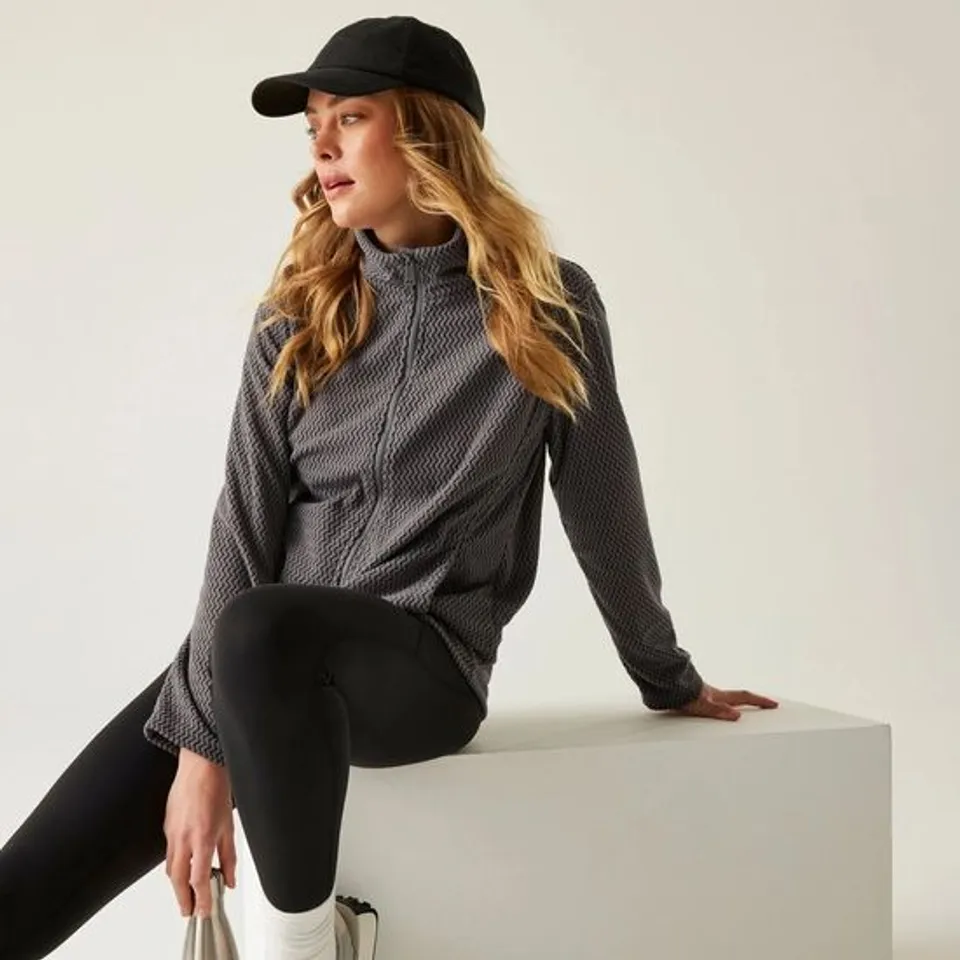 BRAND NEW REGATTA WOMEN'S FULL-ZIP FLEECE HEIDY SEED GREY SIZE 24