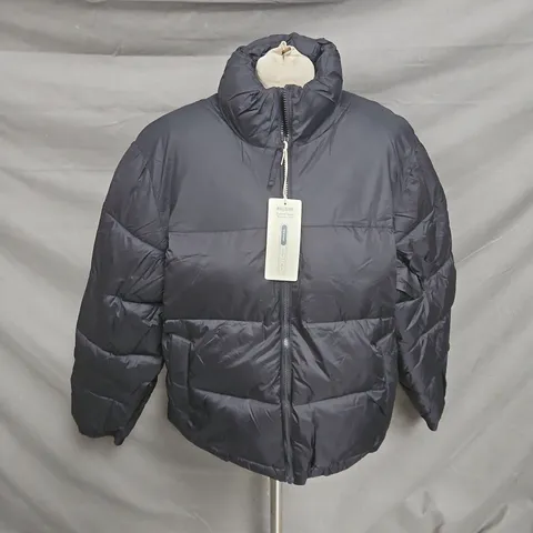 HOLLISTER PUFFER JACKET IN BLACK SIZE L