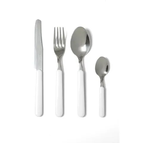 BOXED PASSIONE COLORE FASHION 24 - PIECE CUTLERY SET - WHITE 