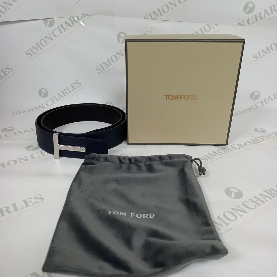 TOM FORD NAVY BELT 
