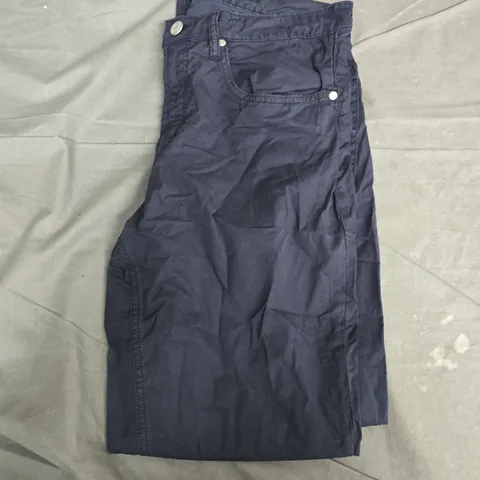MASSIMO DUTTI NAVY TAPERED FIT TROUSERS – MEN'S