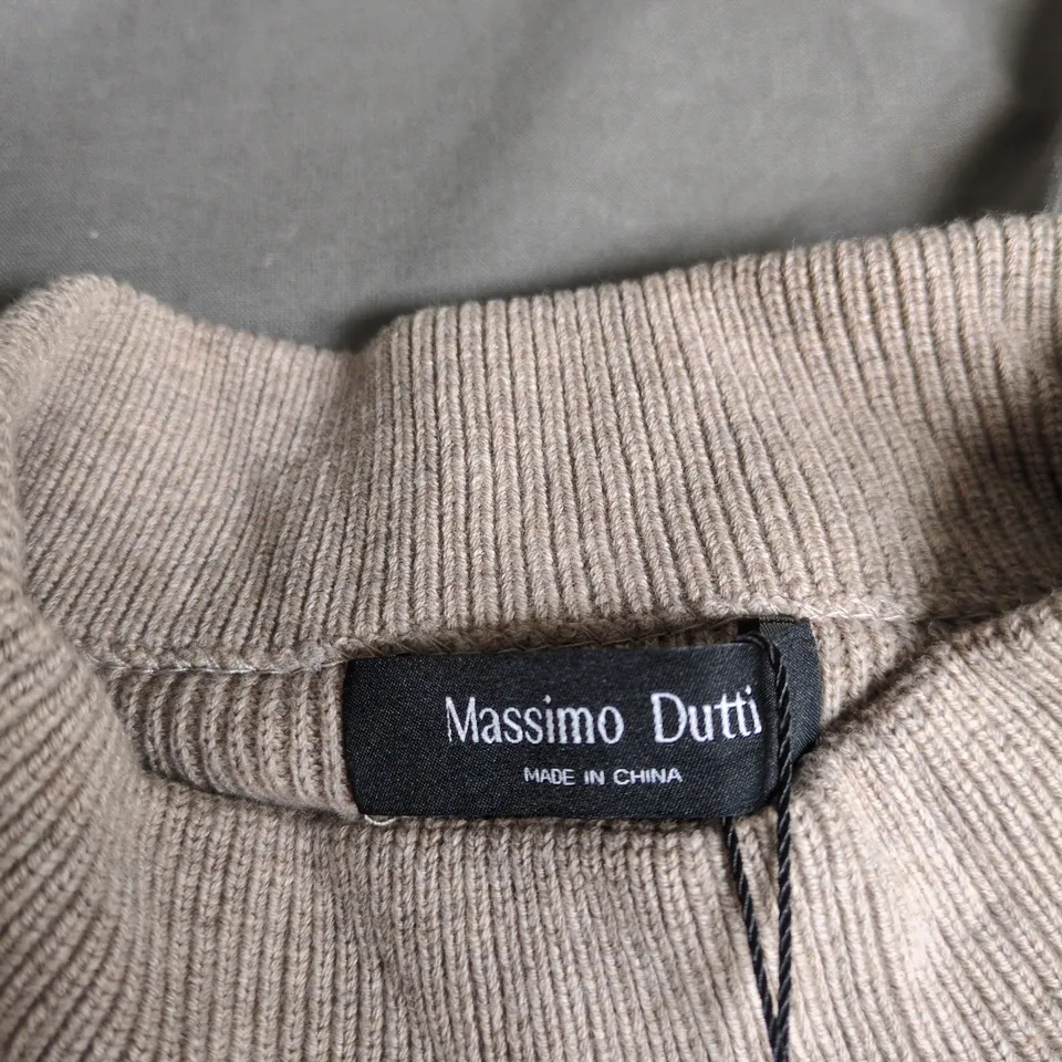 MASSIMO DUTTI KNIT JUMPER – BEIGE, UK XL