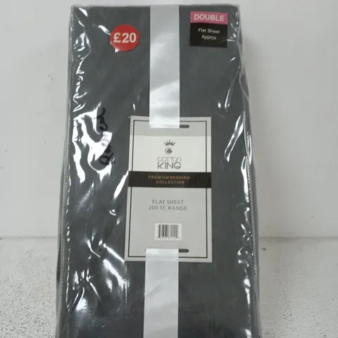 COTTON KING PREMIUM BEDDING COLLECTION FLAT SHEET (200TC) – PACKAGED