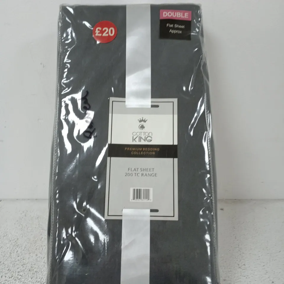 COTTON KING PREMIUM BEDDING COLLECTION FLAT SHEET (200TC) – PACKAGED
