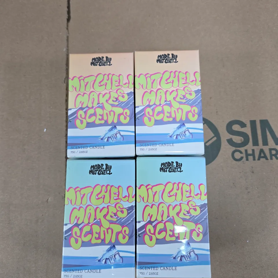 MITCHELL MAKES SCENTS SCENTED CANDLES – PACK OF 4 (75G EACH)