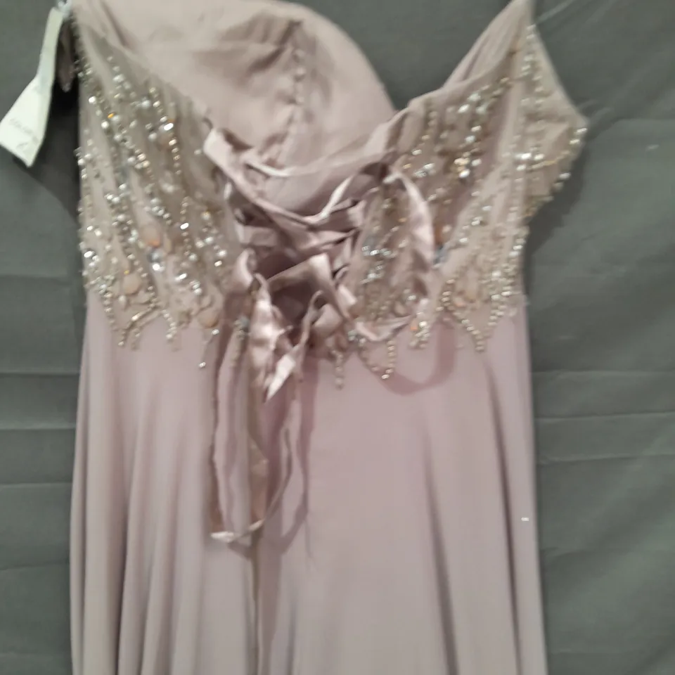 CAPTURE EMBELLISHED OCCASIONAL DRESS IN MAUVE - 10