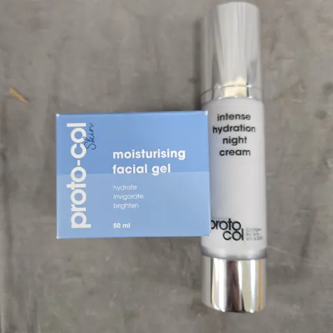 PROTO-COL SKINCARE DUO: MOISTURISING FACIAL GEL & INTENSIVE NIGHT CREAM, 50ML EACH