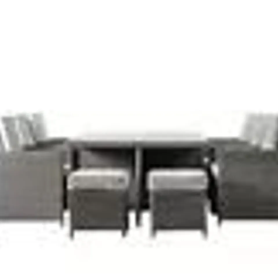 BOXED RONDIN 12-SEATER GARDEN SET IN GREY - 4 BOXES