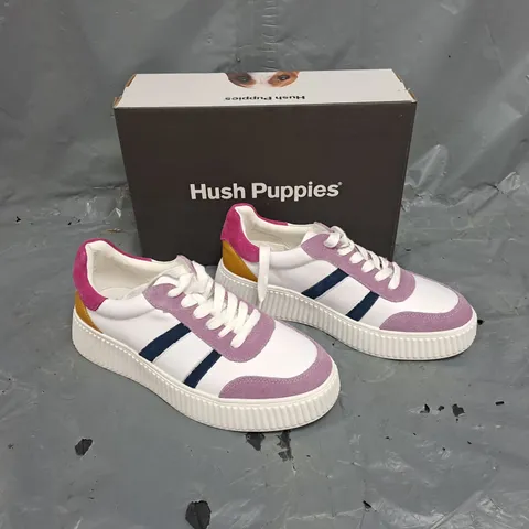 BOXED PAIR OF HUSH PUPPIES HOLLY SNEAKER MULTI UK 7
