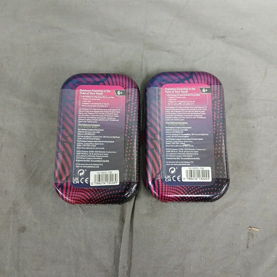 SEALED POKEMON TRADING CARD GAME TINS - SET OF 2