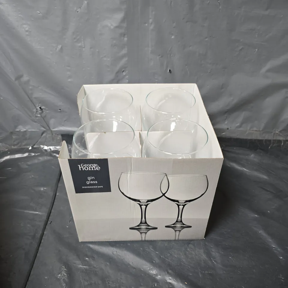 BOXED SET OF 4 HOME GIN GLASSES - COLLECTION ONLY