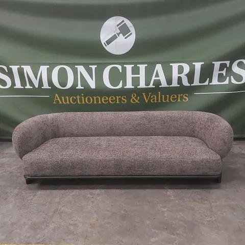 QUALITY DESIGNER DANETTI FLORENCE MOCHA CHUNKY WEAVE 3 SEATER SOFA