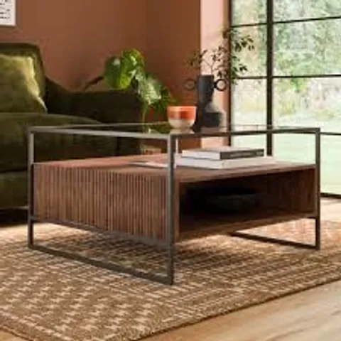 BOXED ORTA SQUARE COFFEE TABLE - MANGO WOOD (1 BOX)