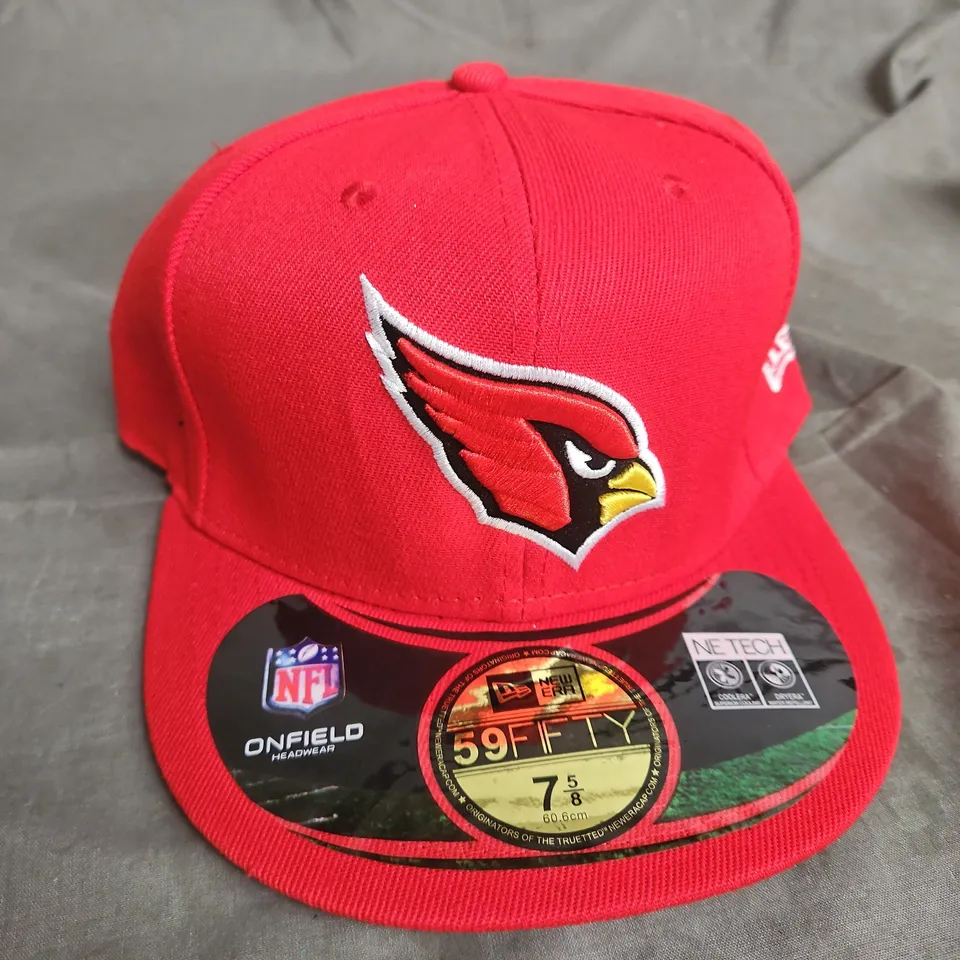NEW ERA NFL ARIZONA CARDINALS 59FIFTY CAP – RED, SIZE 7 5/8