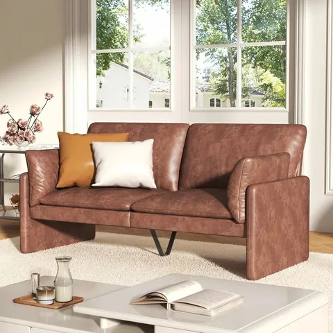 BOXED 68" MODERN LOVESEAT SOFA 2-3 SEAT COUCH FOR LIVING ROOM