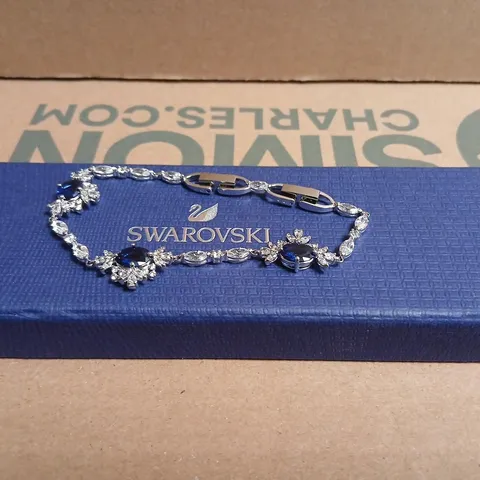 SWAROVSKI CRYSTAL BRACELET – BLUE AND CLEAR STONES