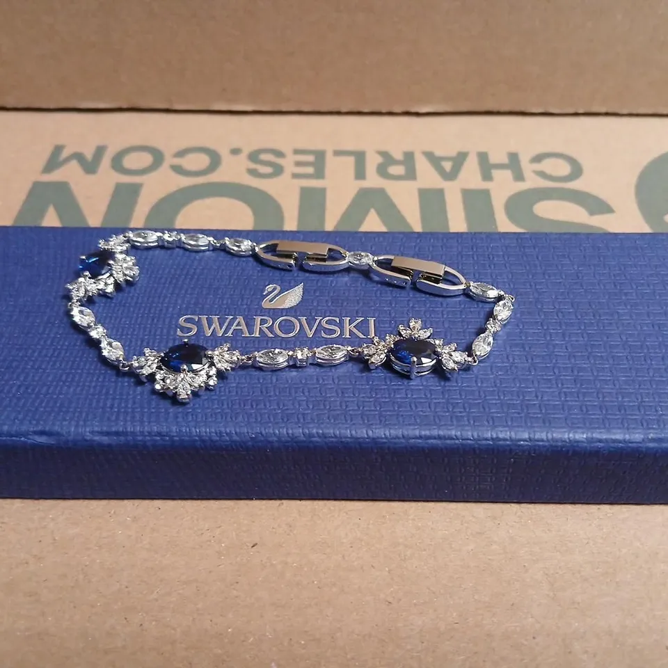 SWAROVSKI CRYSTAL BRACELET – BLUE AND CLEAR STONES
