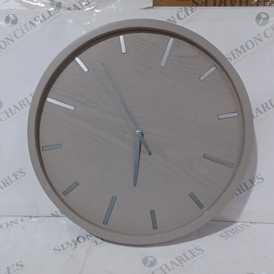 K BY KELLY HOPPEN 40CM ANALOGUE WALL CLOCK TAUPE