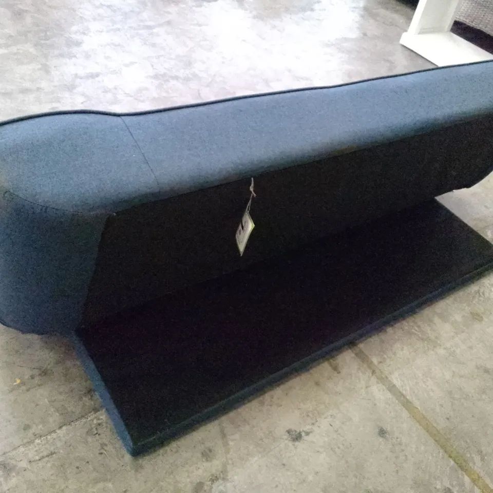 QUALITY DESIGNER CLIC-CLAC SOFA - BLUE FABRIC 