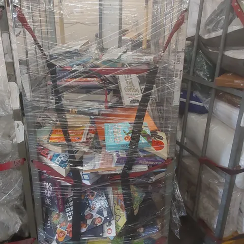 CAGE CONTAINING A VERY LARGE QUANTITY OF ASSORTED BOOKS ECT  // CAGE NOT INCLUDED