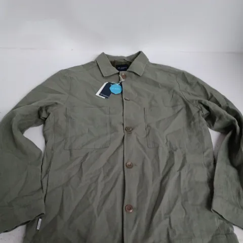 MR MARVIS THE LINEN SHACKET IN DEFENDERS GREEN - MEDIUM