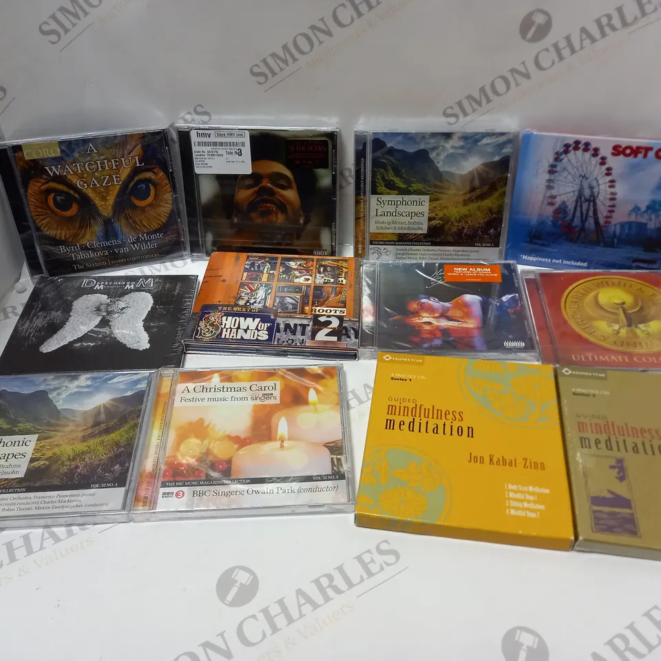 APPROXIMATELY 40 CDs TO INCLUDE THE WEEKND AFFTER HOURS, CLIFF RICHARD 40 GOLDEN GREATS, DEPECHE MODE MEMENTO MORI, ETC