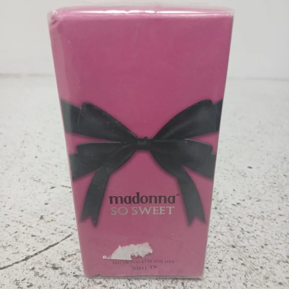 BOXED AND SEALED MADONNA SO SWEET EAU DE TOILETTE FOR HER 50ML