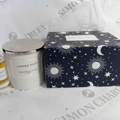 BOXED CHRISTIAN DIOR PARIS AMBER NUT CANDLE & FRAGRANCE