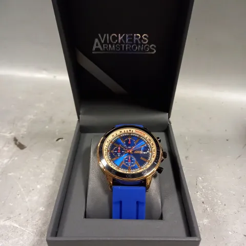 VICKERS ARMSTRONGS ESCAPADE BLUE DIAL WATCH