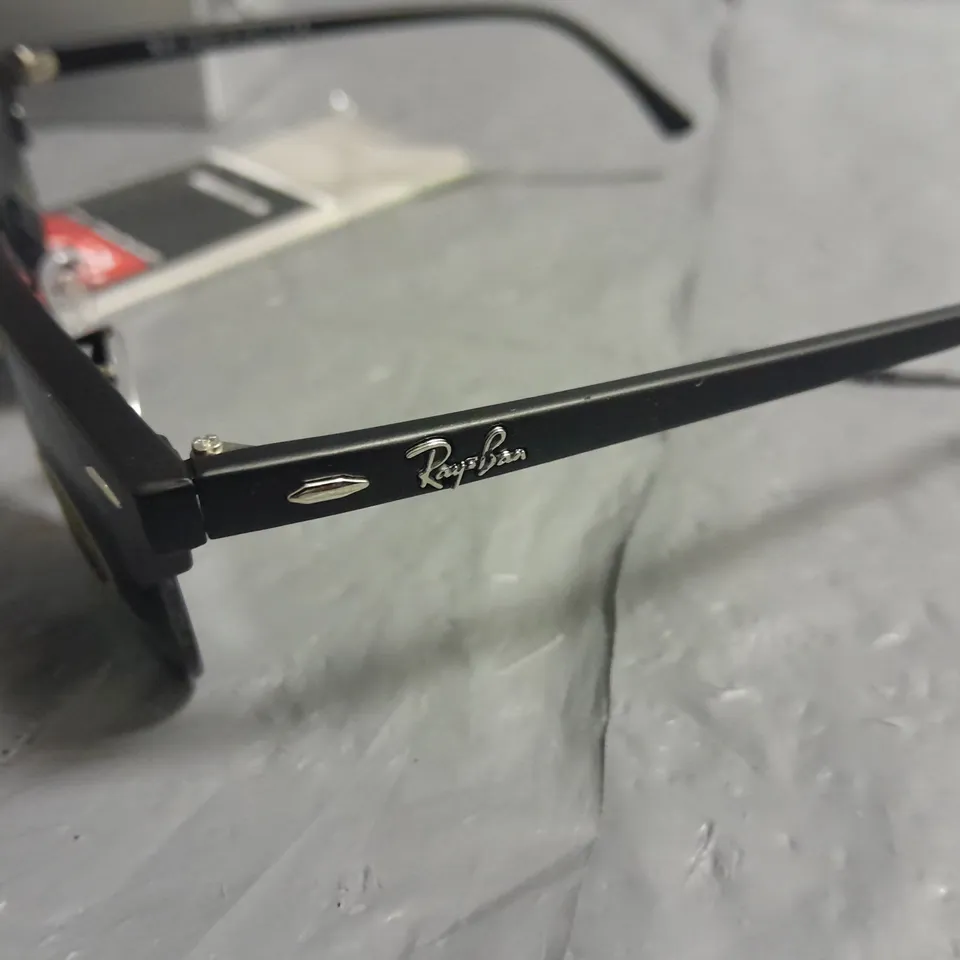 BOXED PAIR OF BLACK RAY BAN GLASSES WITH G-15 LENS