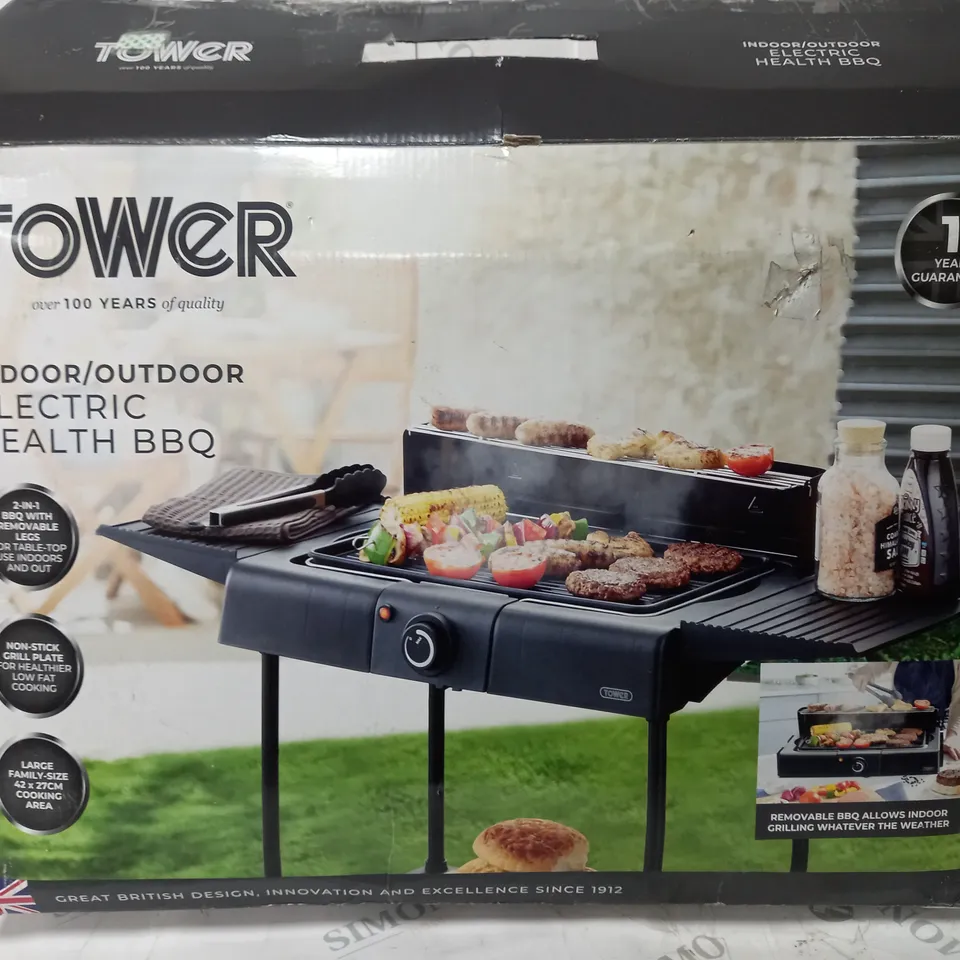TOWER INDOOR/OUTDOOR ELECTRIC HEALTH BBQ (COMES WITH LEGS)
