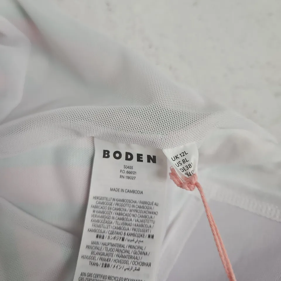 BODEN STRIPED ONE-PIECE SWIMSUIT – UK 12L (US 8L)
