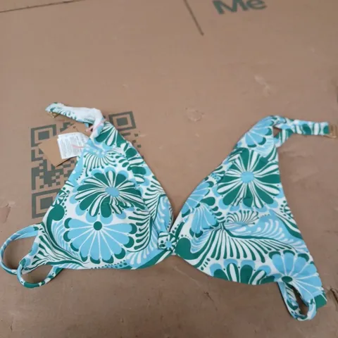 BODEN WOMEN'S BIKINI TOP – TURQUOISE FLORAL - 10
