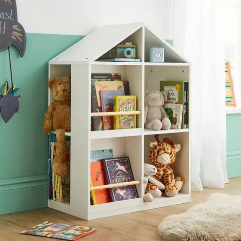 BOXED DAISY HOUSE BOOKCASE AND STORAGE - WHITE 