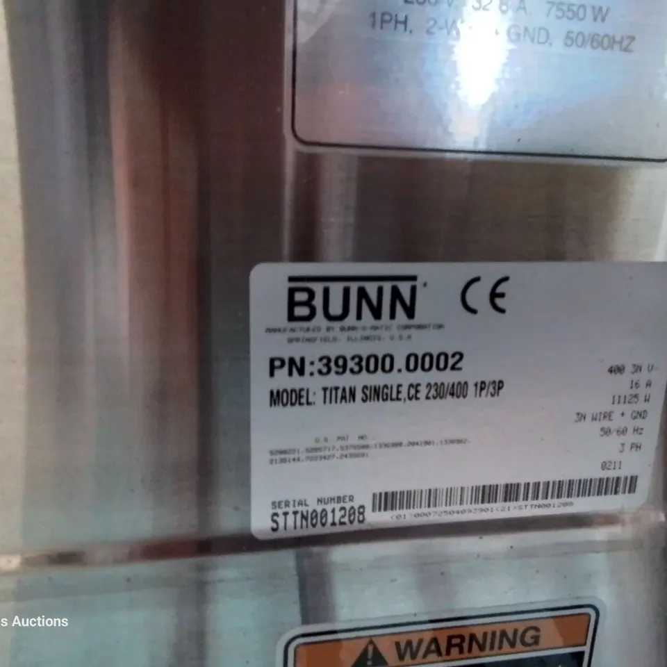 BUNN TITAN SINGLE COMMERCIAL COFFEE BREWER
