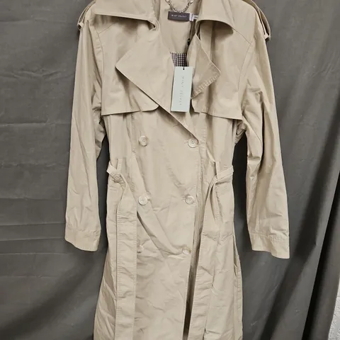 MINT VELVET NEUTRAL TRENCH COAT - L