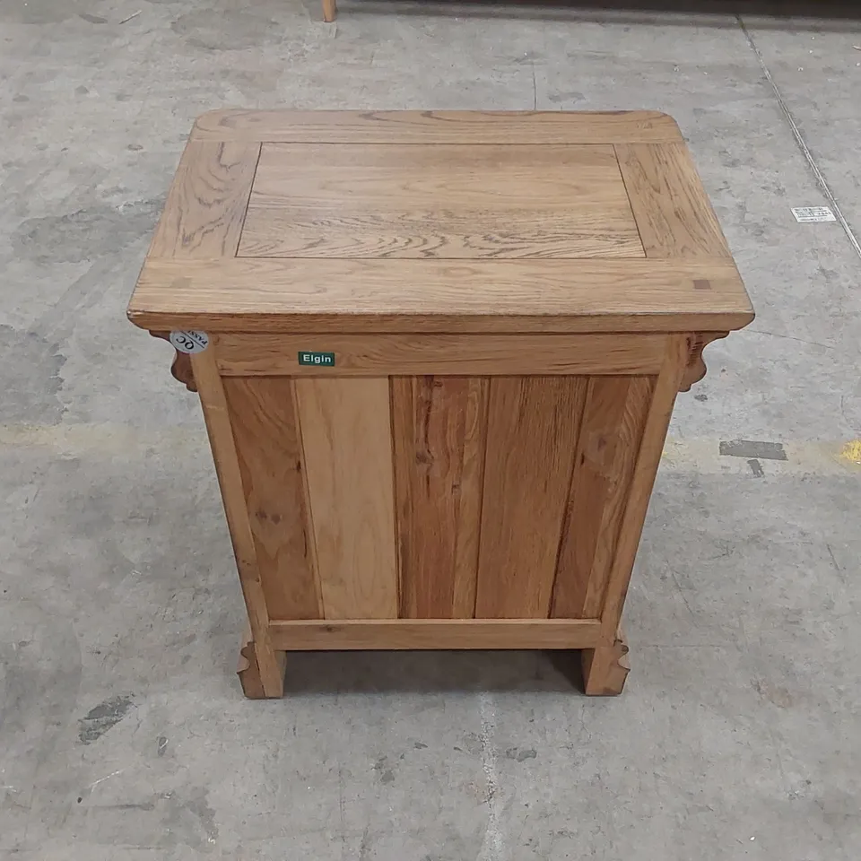 DESIGNER SOLID WOOD 2 DRAWER BEDSIDE TABLE