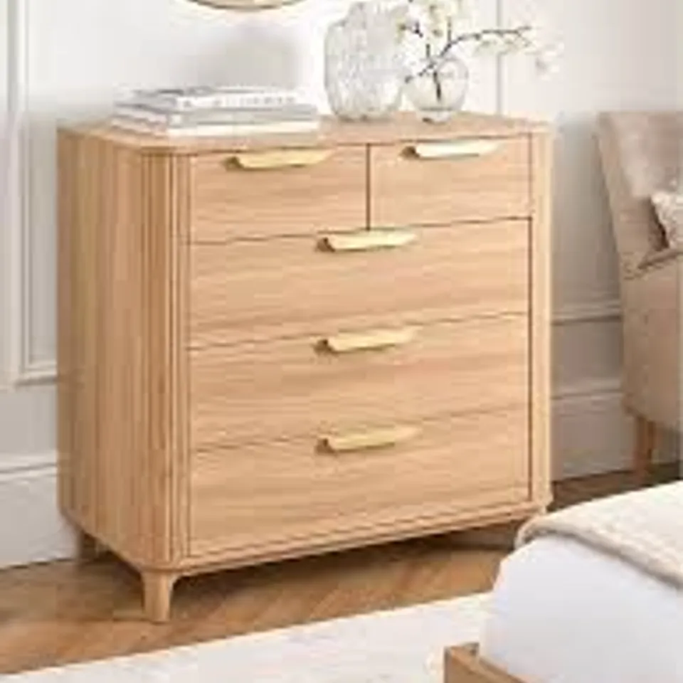 BOXED CARINA 2 + 3 DRAWER CHEST - OAK (2 BOXES)