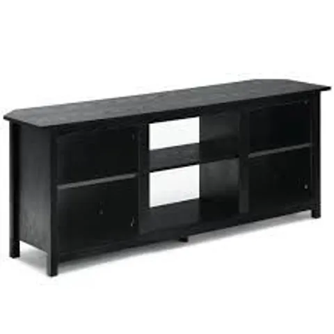 BOXED COSTWAY TV STAND FOR TVS UP TO 65 INCHES WITH 6 OPEN SHELVES - BLACK