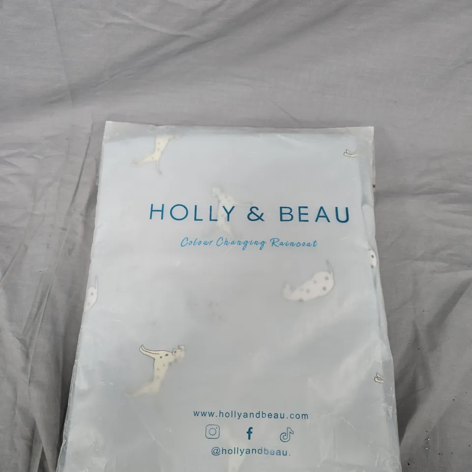 SEALED HOLLY & BEAU DALMATIAN COLOUR CHANGING RAINCOAT - XS