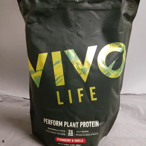 VIVO LIFE PERFORM PLANT PROTEIN 988G - STRAWBERRY & VANILLA